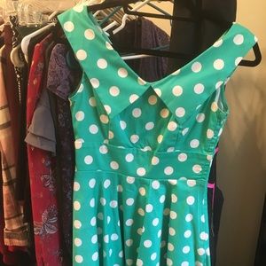 ModCloth Polka Dot 50s Dress NWOT Small